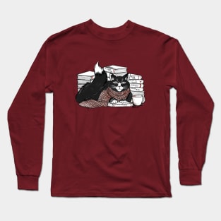 Book Kitty Long Sleeve T-Shirt